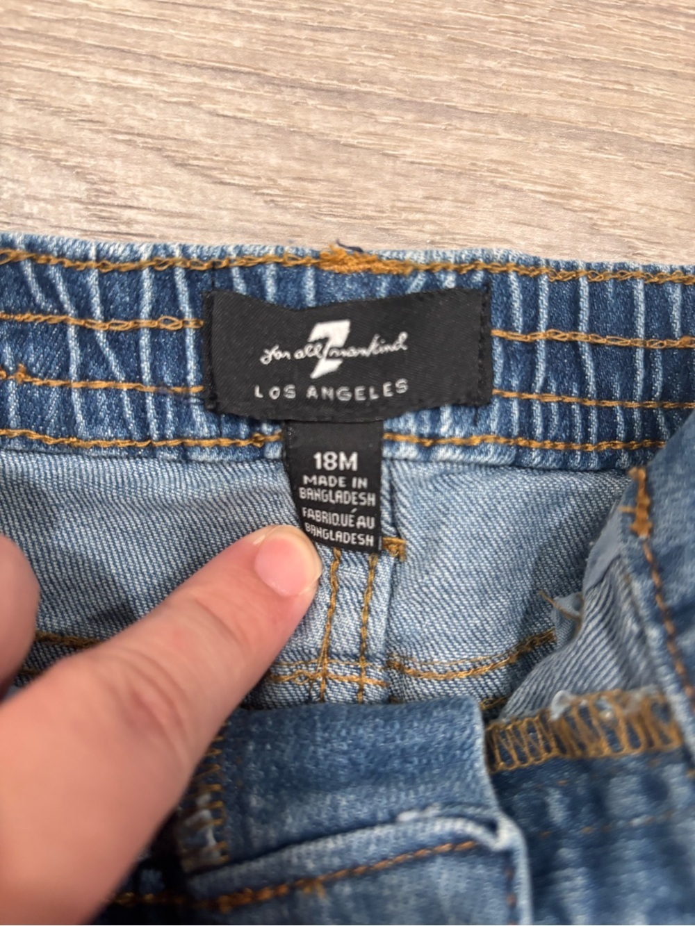 7 For All Mankind Denim Jeggings Jeans 18 Months Unisex Elastic Waist Pockets - Picture 2 of 5